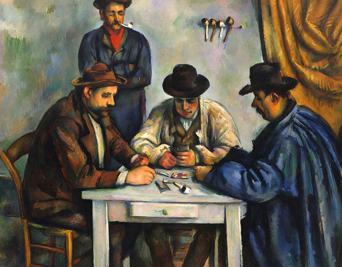 The Card Players 1892 Painting by Paul Cezanne Art Print (6 Sizes)