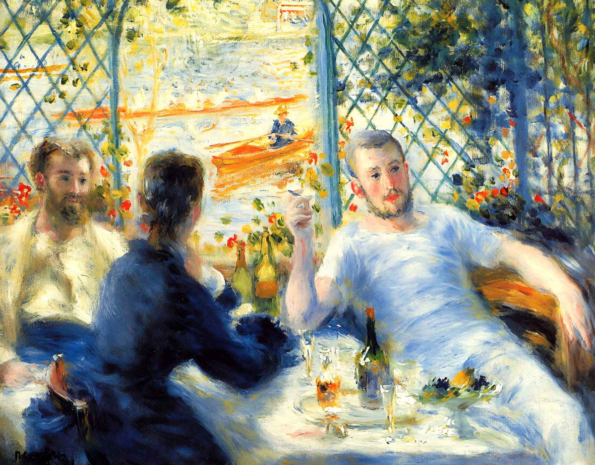 The Canoeist's Luncheon Art Print 1880 by Pierre-Auguste Renoir (6 Sizes)