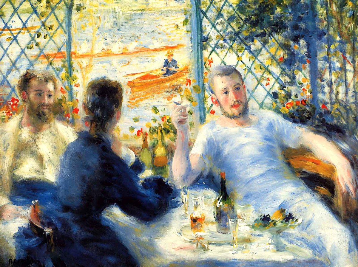 The Canoeist's Luncheon Art Print 1880 by Pierre-Auguste Renoir (6 Sizes)