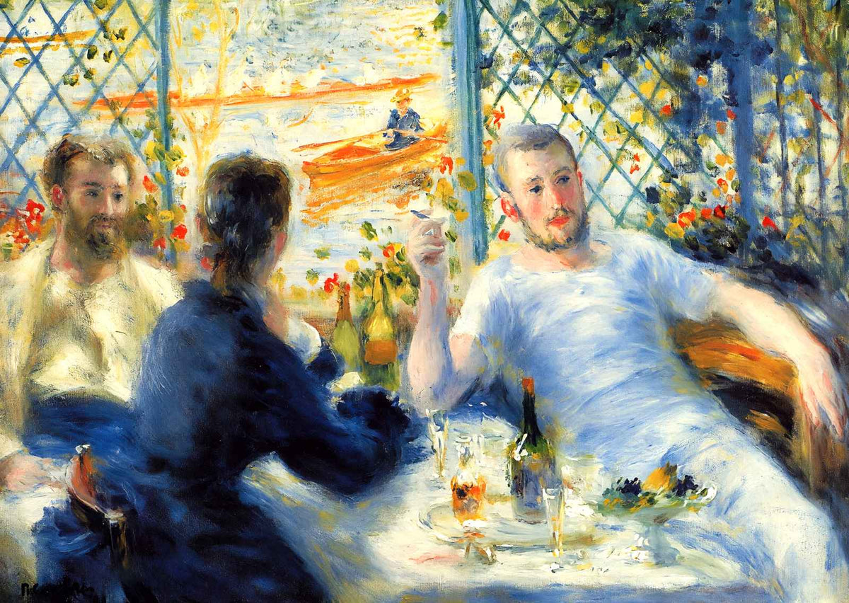 The Canoeist's Luncheon Art Print 1880 by Pierre-Auguste Renoir (6 Sizes)