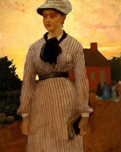 The Red School House painting by Winslow Homer (1873)