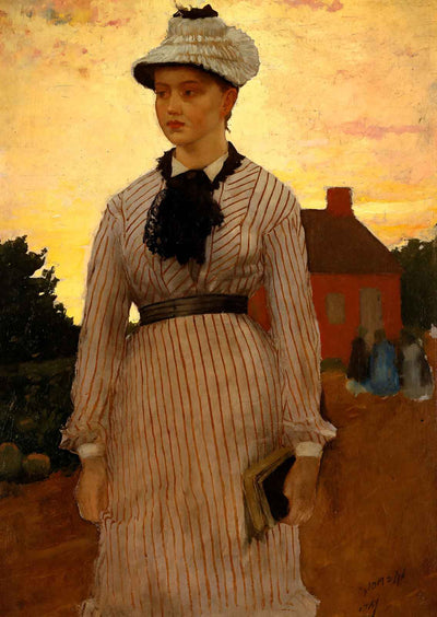 The Red School House Art Print 1873 by Winslow Homer (6 Sizes) Premium Print