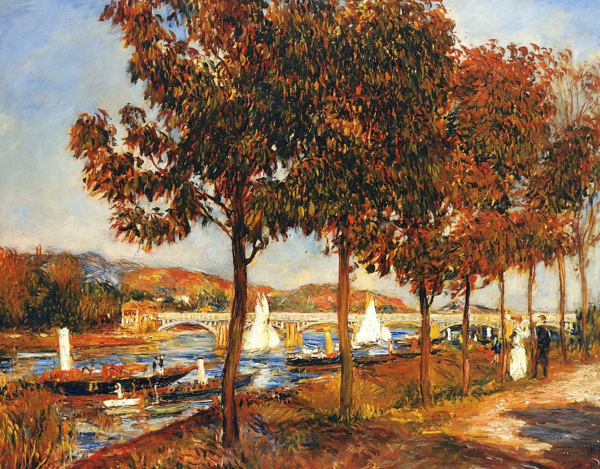 The Bridge at Argenteuil in Autumn Art Print 1882 by Renoir (6 Sizes)