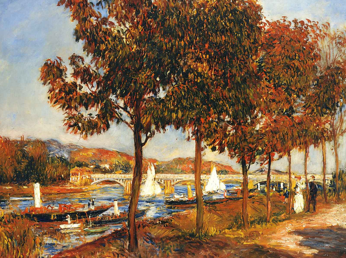 The Bridge at Argenteuil in Autumn Art Print 1882 by Renoir (6 Sizes)