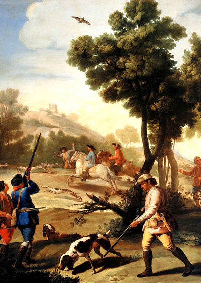 The Quail Shoot 1775 Painting by Francisco Goya Art Print (6 Sizes) - Restored