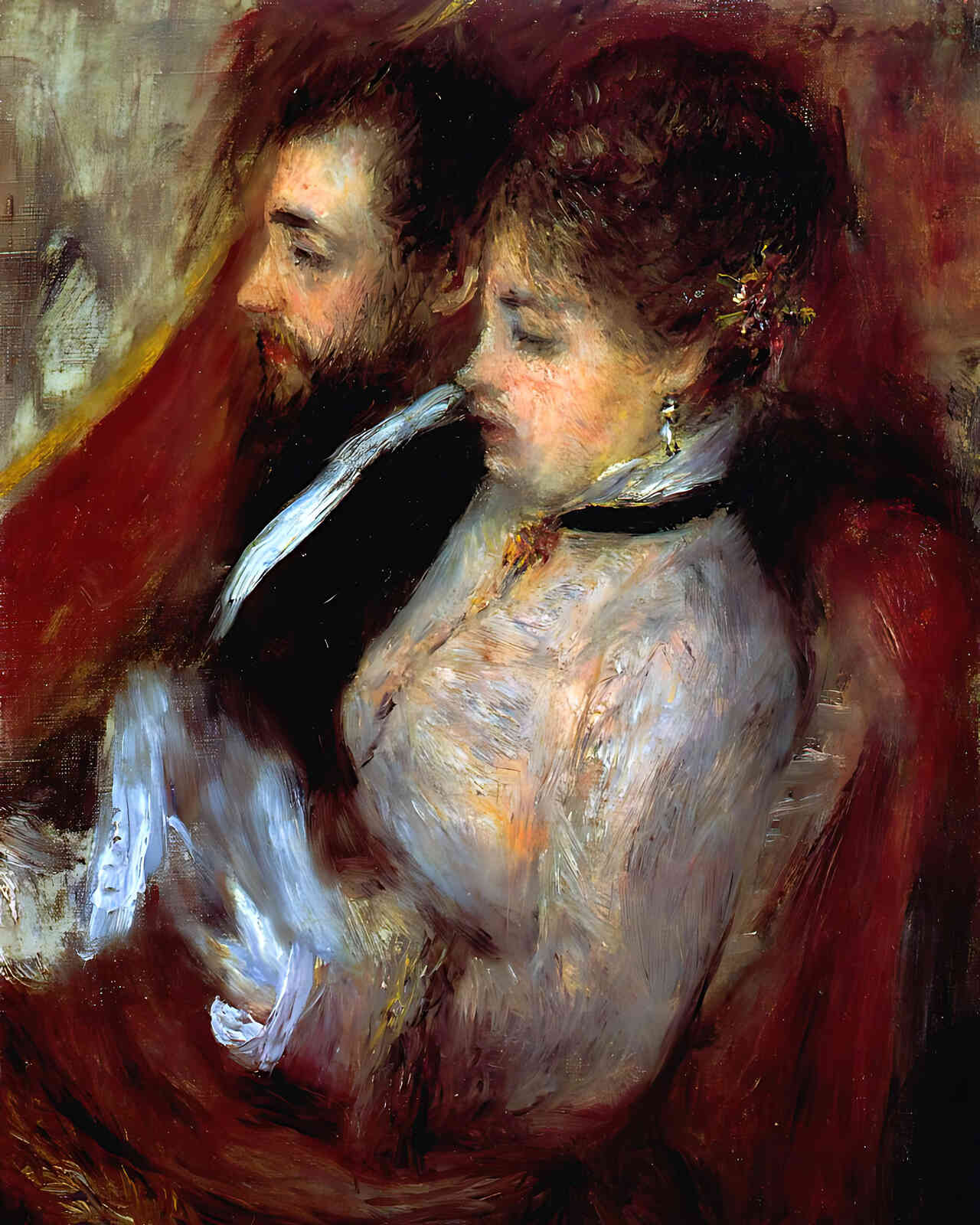 The Little Theater Box Painting by Pierre-Auguste Renoir 8x10" Art Print