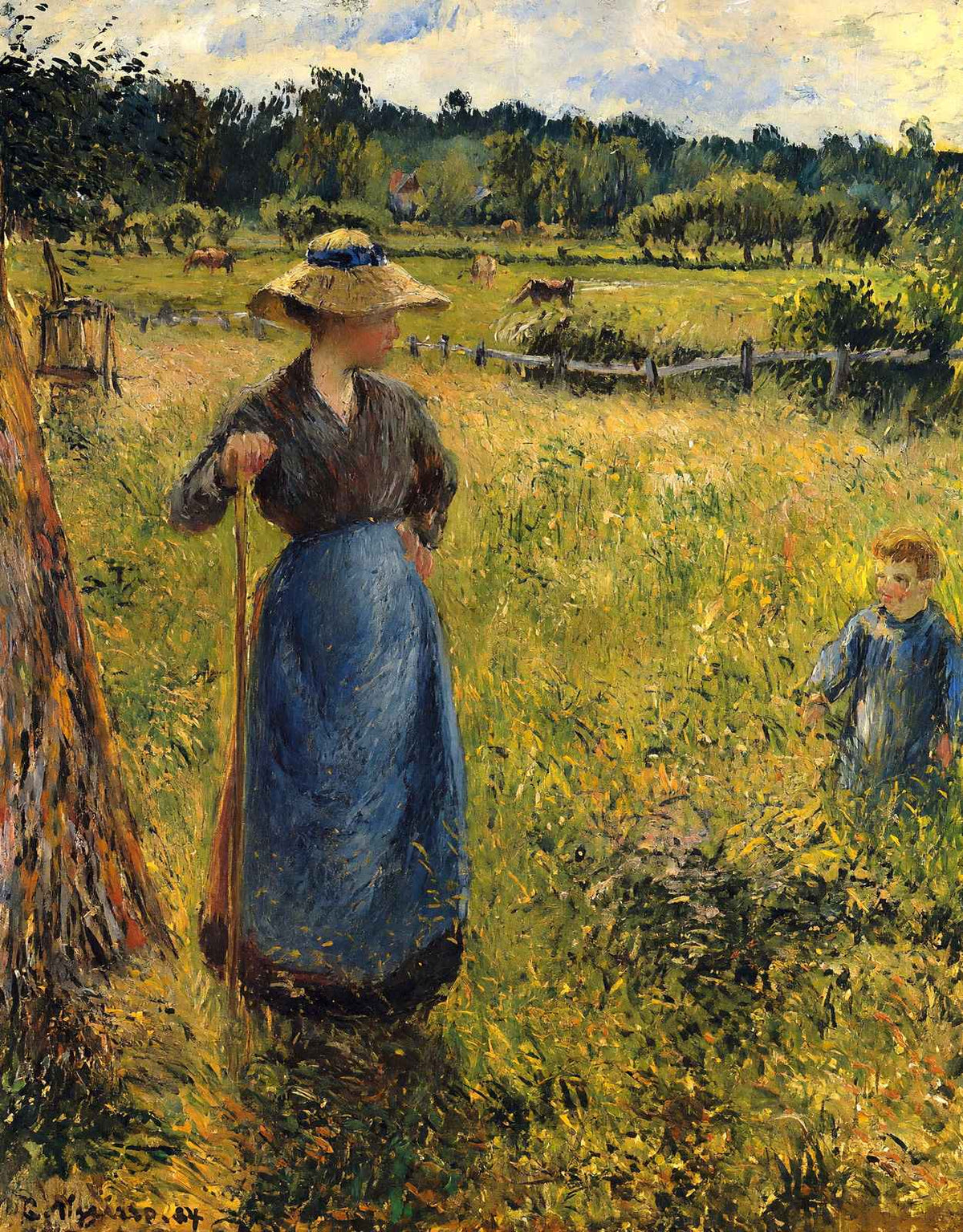 The Tedder 1884 Painting by Camille Pissarro Art Print (6 Sizes) - Acid Free