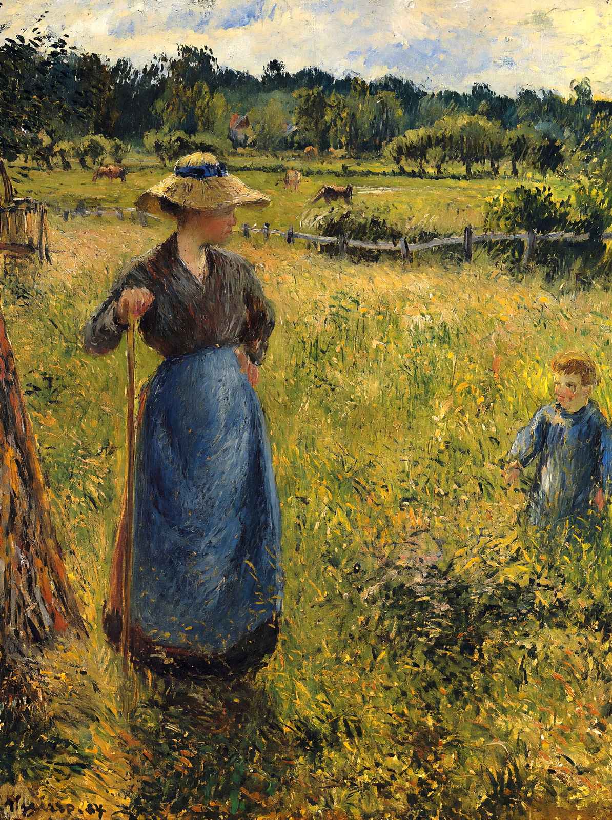 The Tedder 1884 Painting by Camille Pissarro Art Print (6 Sizes) - Acid Free