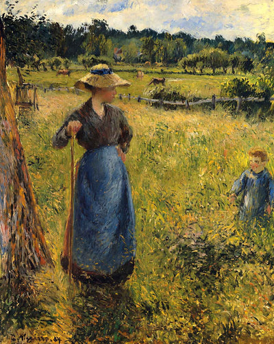 The Tedder art print by Camille Pissarro (1884)