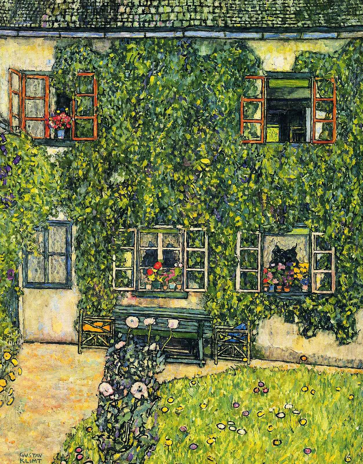 The House of Guardaboschi Art Print 1912 Painting by Gustav Klimt (6 Sizes)