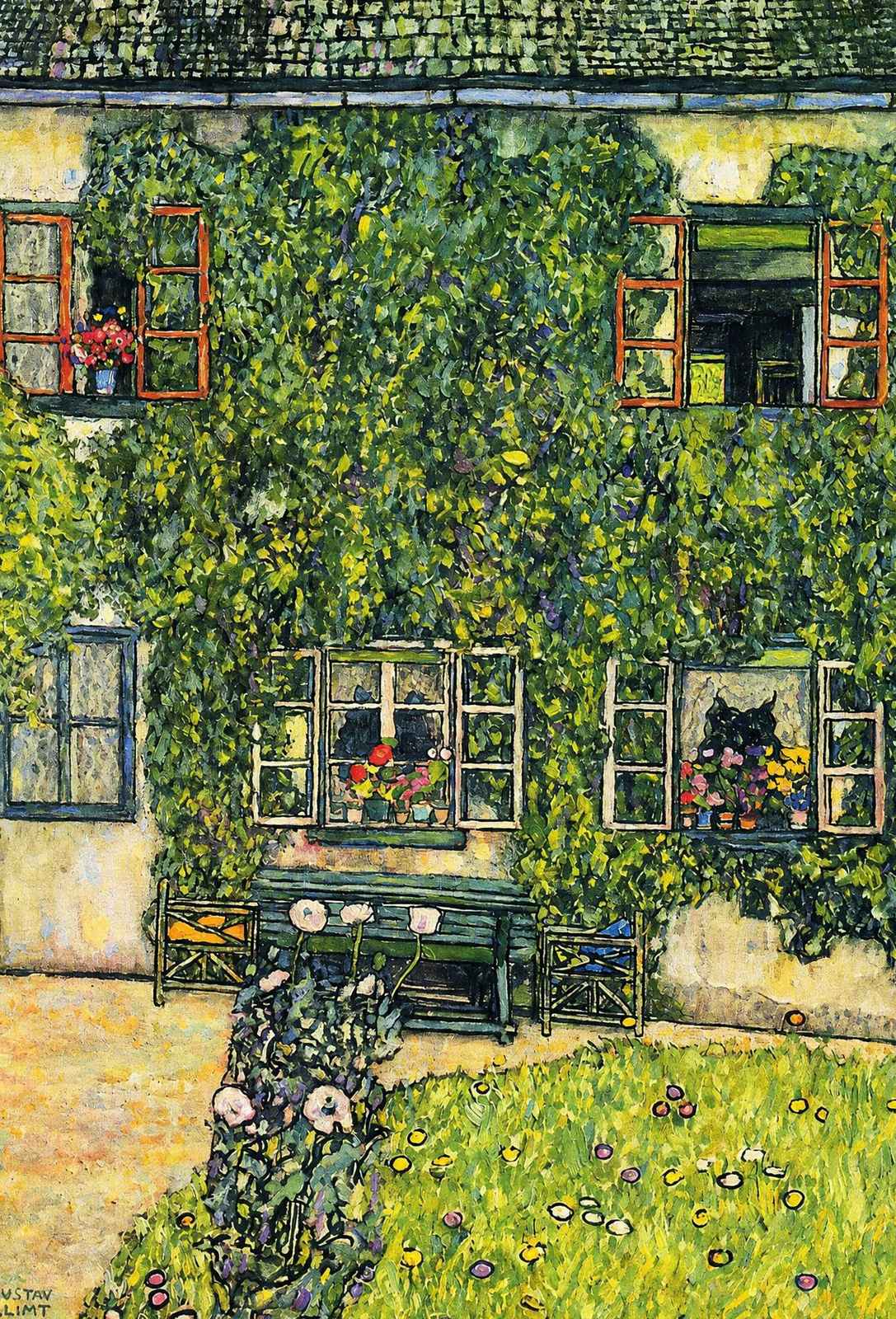 The House of Guardaboschi Art Print 1912 Painting by Gustav Klimt (6 Sizes)