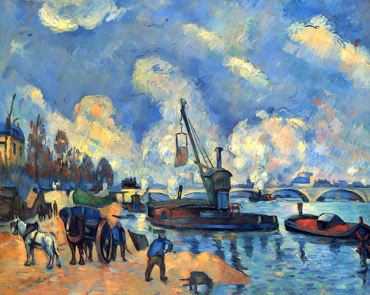 The Seine at Bercy painting by Paul Cezanne (1878)