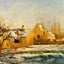 The Effect of Snow at Hermitage 1874 by Camille Pissarro Art Print (6 Sizes)