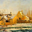 The Effect of Snow at Hermitage 1874 by Camille Pissarro Art Print (6 Sizes)