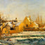 The Effect of Snow at Hermitage art print by Camille Pissarro (1874)
