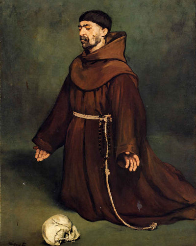 The Monk at Prayer art print by Edouard Manet (1865)