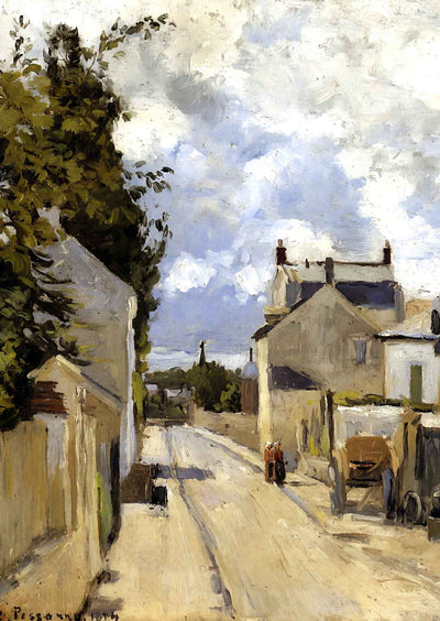 The Street of Hermitage, Pontoise 1874 by Camille Pissarro Art Print (6 Sizes)