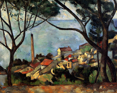 The Sea at L'Estaque fine art print by Paul Cezanne (1878)