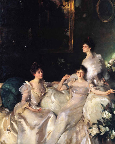 The Wyndham Sisters painting print by John Singer Sargent (1899)