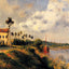 The Path from Halage, Pontoise Art Print 1879 by Camille Pissarro (6 Sizes)