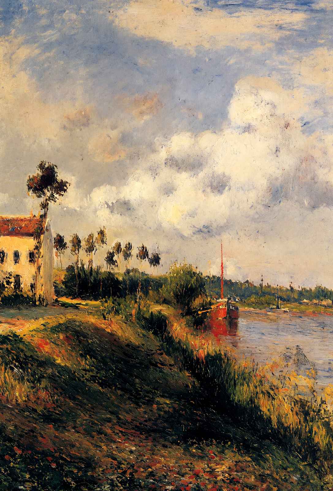 The Path from Halage, Pontoise Art Print 1879 by Camille Pissarro (6 Sizes)