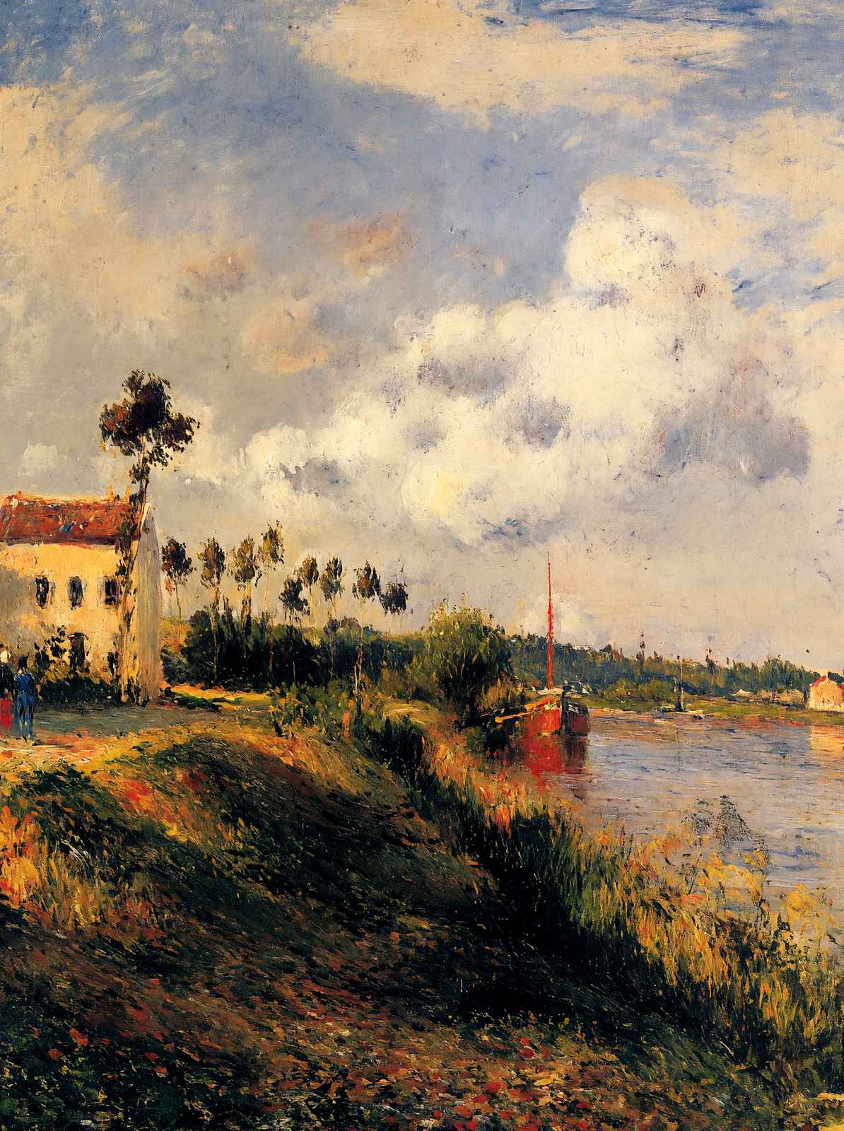 The Path from Halage, Pontoise Art Print 1879 by Camille Pissarro (6 Sizes)