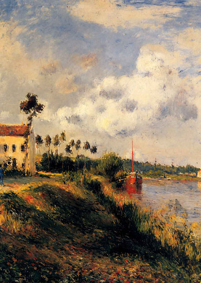 The Path from Halage, Pontoise Art Print 1879 by Camille Pissarro (6 Sizes)