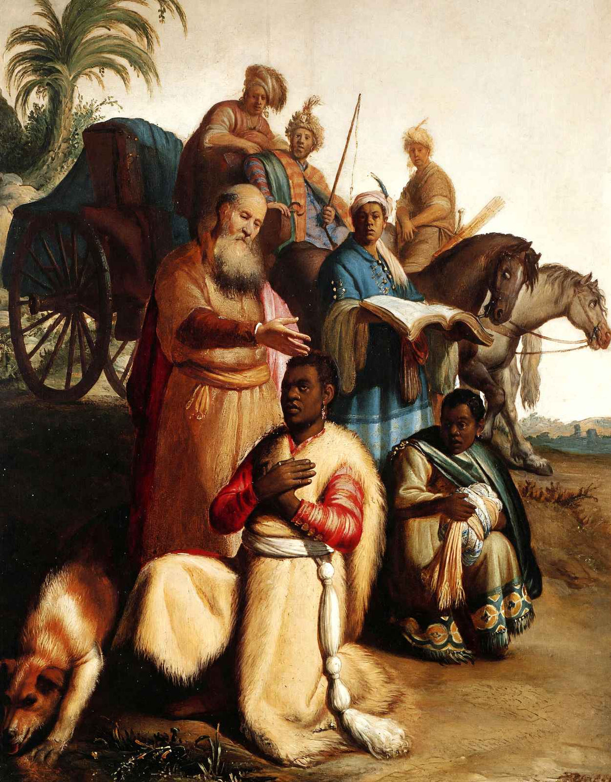 The Baptism of the Eunuch Art Print 1626 Painting by Rembrandt (6 Sizes)