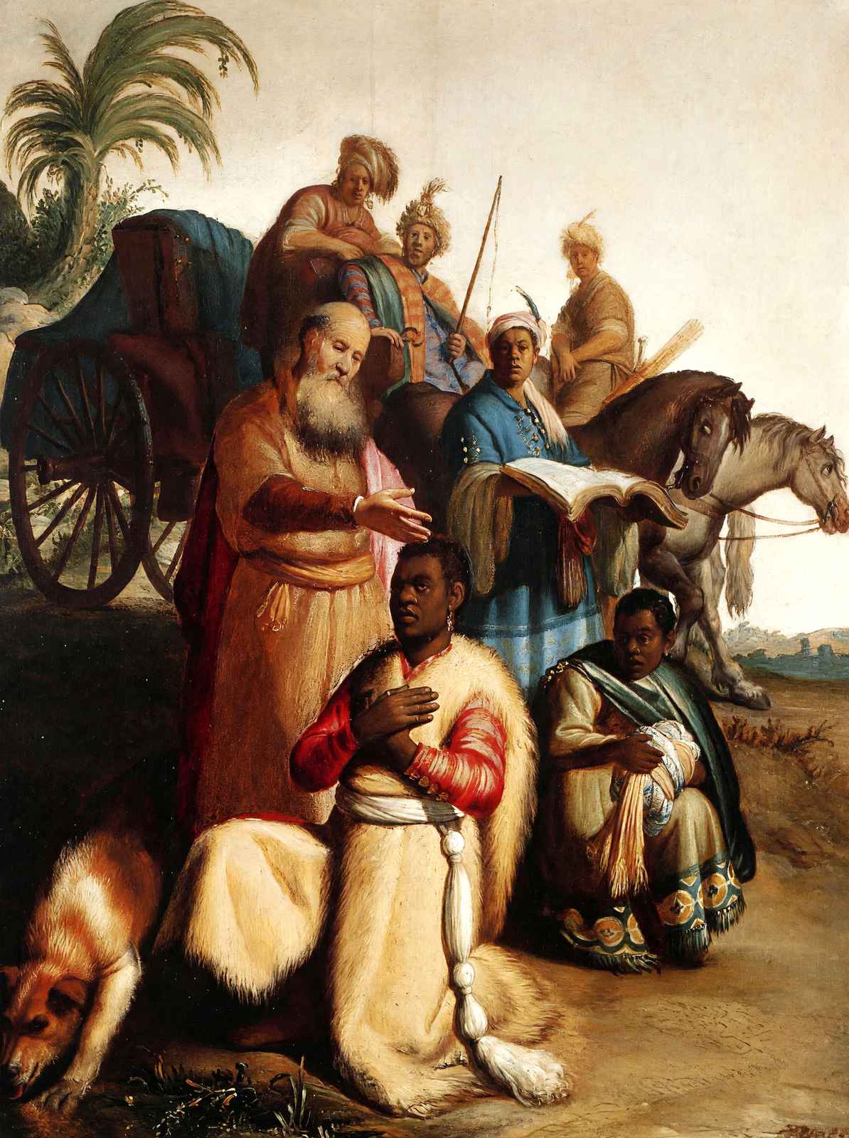 The Baptism of the Eunuch Art Print 1626 Painting by Rembrandt (6 Sizes)