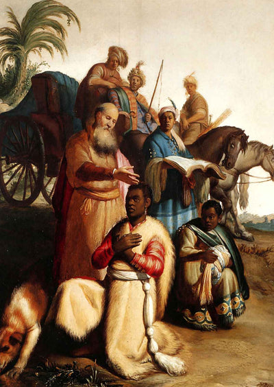 The Baptism of the Eunuch Art Print 1626 Painting by Rembrandt (6 Sizes)