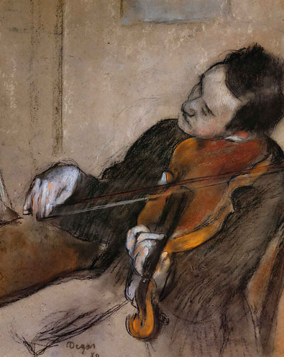 The Violist fine art print by Edgar Degas (1880)