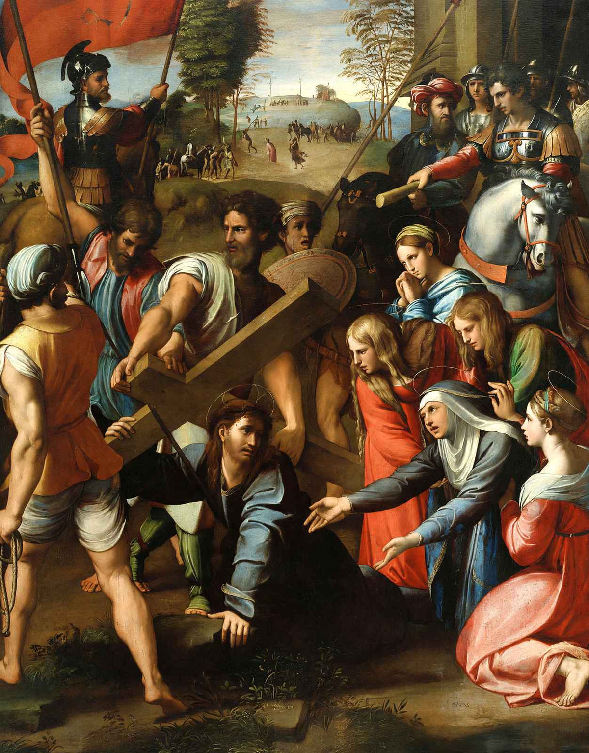 The Fall on the Road to Calvary 1517 Painting by Raphael Art Print (6 Sizes)