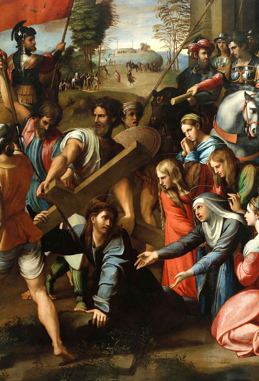 The Fall on the Road to Calvary 1517 Painting by Raphael Art Print (6 Sizes)