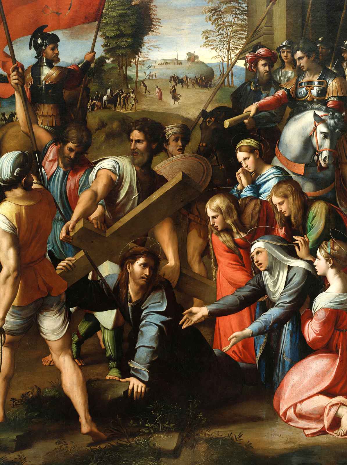 The Fall on the Road to Calvary 1517 Painting by Raphael Art Print (6 Sizes)