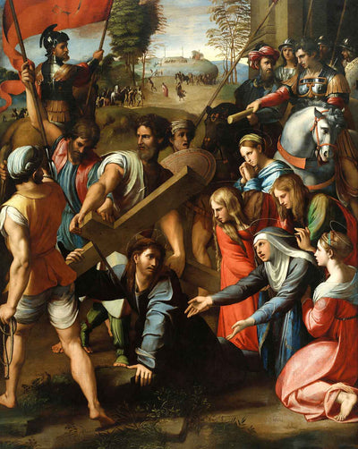 The Fall on the Road to Calvary art print by Raphael (1517)