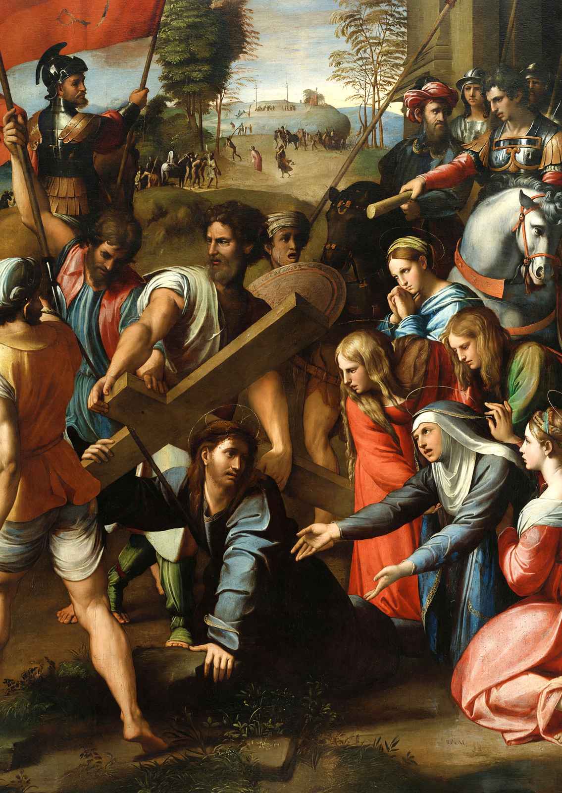 The Fall on the Road to Calvary 1517 Painting by Raphael Art Print (6 Sizes)