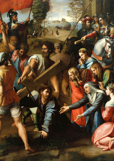 The Fall on the Road to Calvary 1517 Painting by Raphael Art Print (6 Sizes)