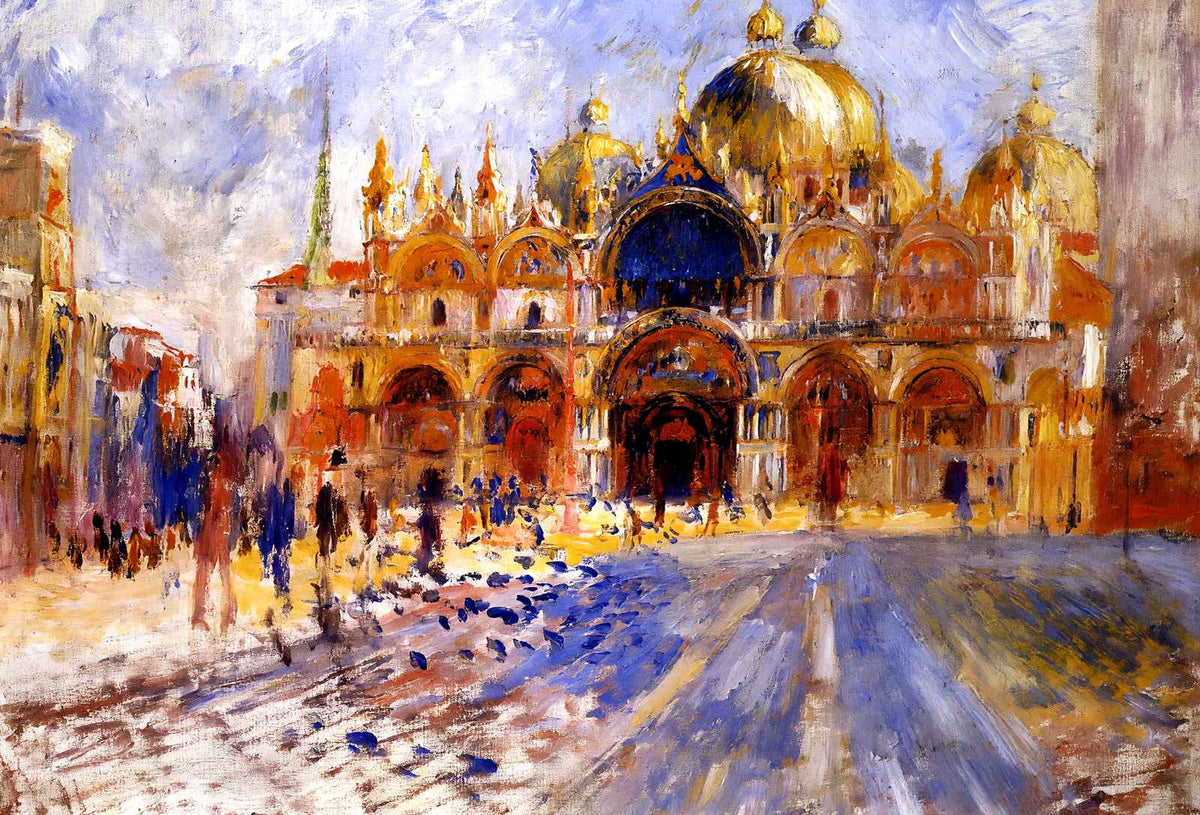 The Piazza San Marco 1881 Painting by Pierre-Auguste Renoir Art Print (6 Sizes)
