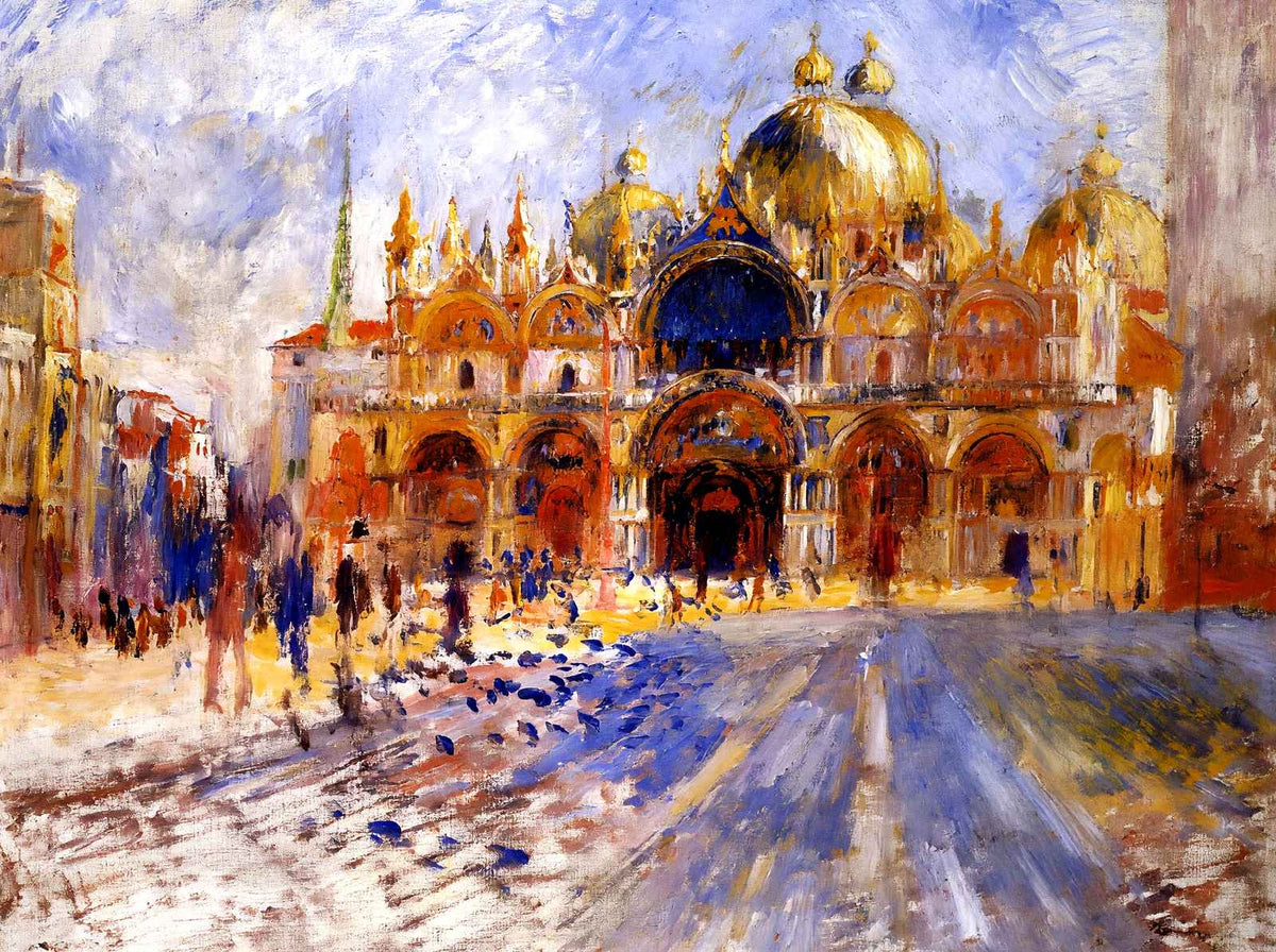 The Piazza San Marco 1881 Painting by Pierre-Auguste Renoir Art Print (6 Sizes)