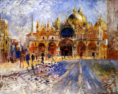 The Piazza San Marco Painting by Pierre-Auguste Renoir 8x10" Art Print