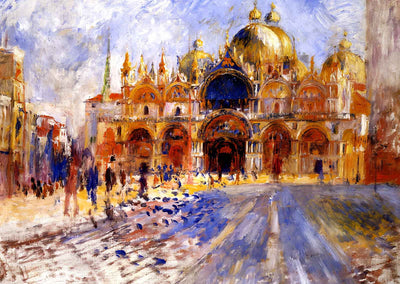 The Piazza San Marco 1881 Painting by Pierre-Auguste Renoir Art Print (6 Sizes)