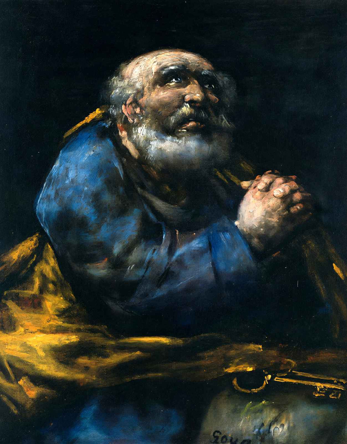 The Repentant Saint Peter Art Print 1824 Painting by Francisco Goya (6 Sizes)