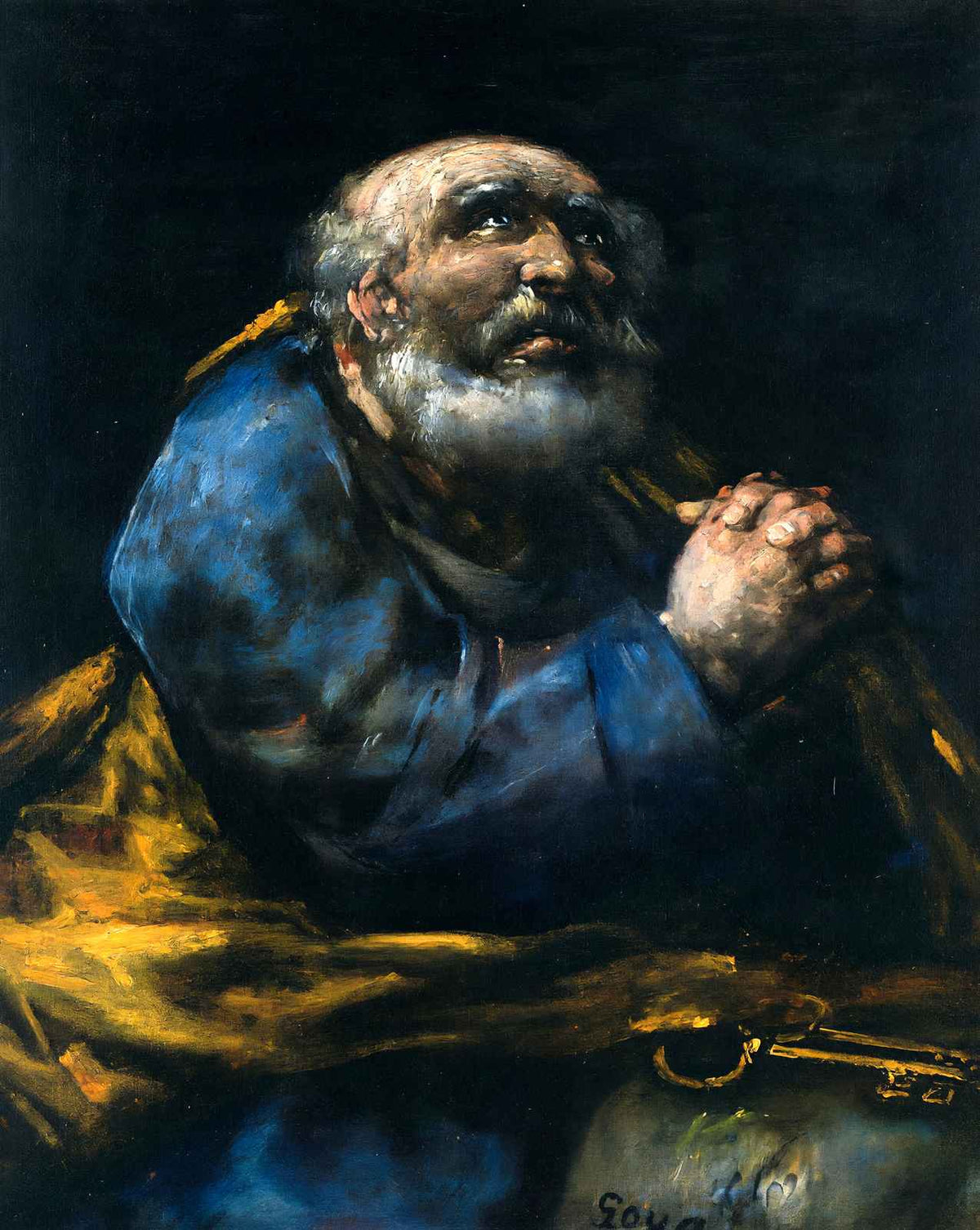 The Repentant Saint Peter fine art print by Francisco Goya (1824)