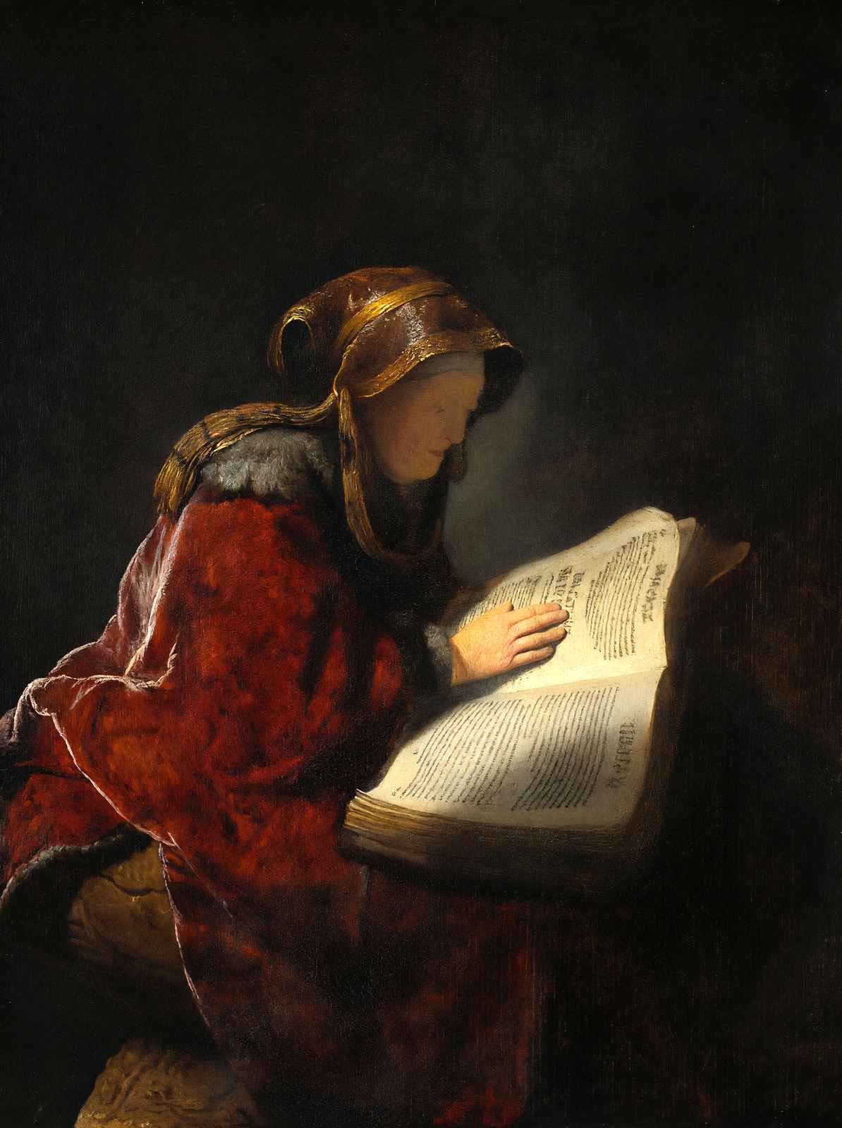 The Prophetess Anna (Rembrandt`S Mother) Art Print 1631 by Rembrandt (6 Sizes)