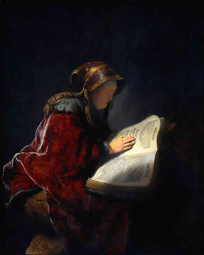 The Prophetess Anna (Rembrandt`S Mother) Painting by Rembrandt 8x10" Art Print