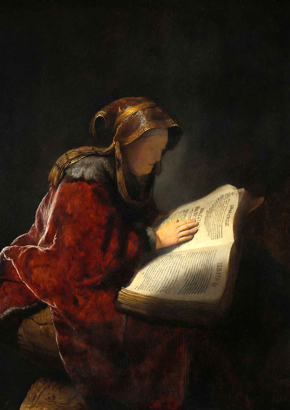 The Prophetess Anna (Rembrandt`S Mother) Art Print 1631 by Rembrandt (6 Sizes)