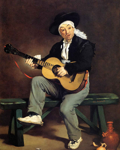 The Spanish Singer fine art print by Edouard Manet (1860)