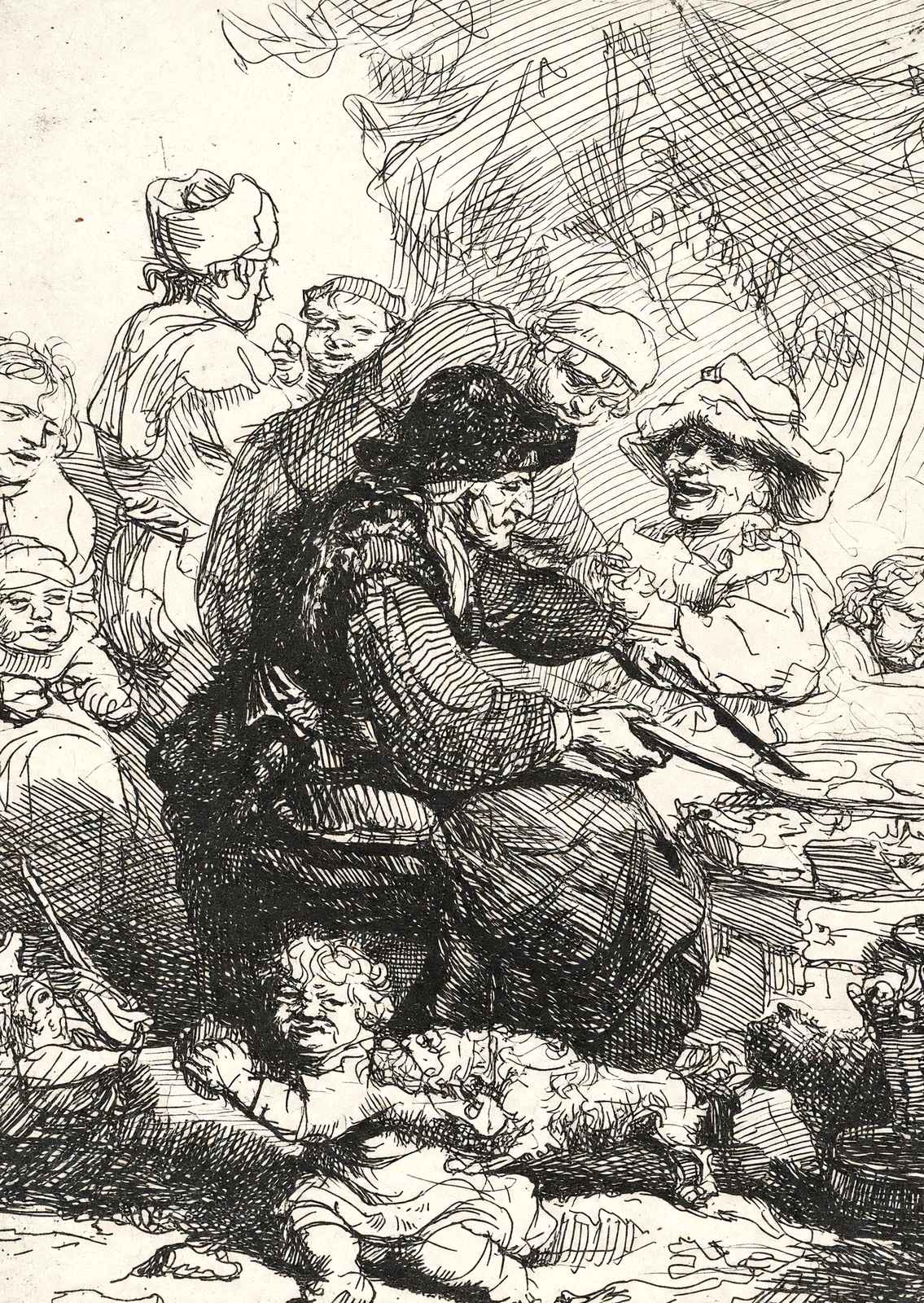 The Pancake Woman 1635 Drawing by Rembrandt Fine Art Print (6 Sizes) - Acid Free
