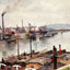 The Port of Rouen 1883 Painting by Camille Pissarro Art Print (6 Sizes)