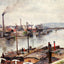 The Port of Rouen art print by Camille Pissarro (1883)